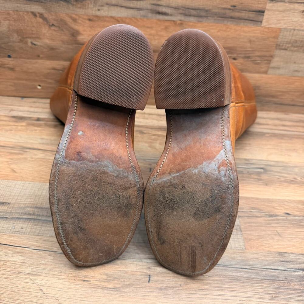 Vibrage Frye Campus women size  8.5EE Boots Brown Leather MADE in USA - Picture 6 of 12